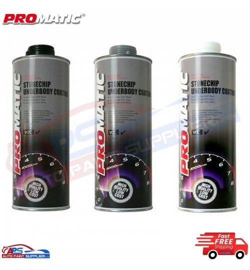 Promatic Professional Stonechip Underbody Spray paint Wood Metal Fast Drying