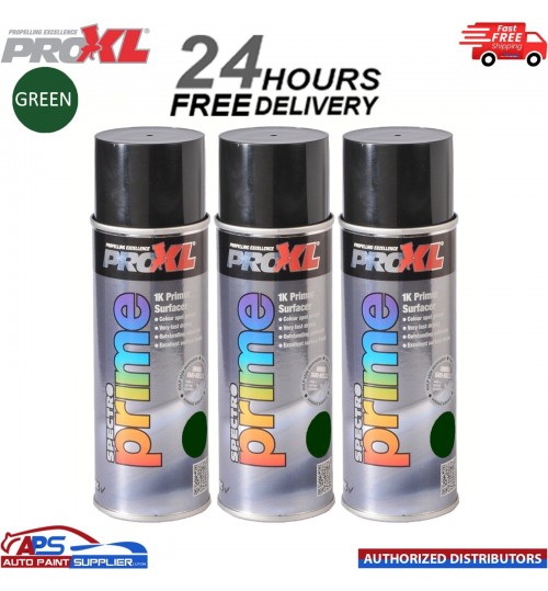 3 X PROXL SPECTRO PRIME AEROSOL 400ML - GREEN -PRO XL SPOT ETCH