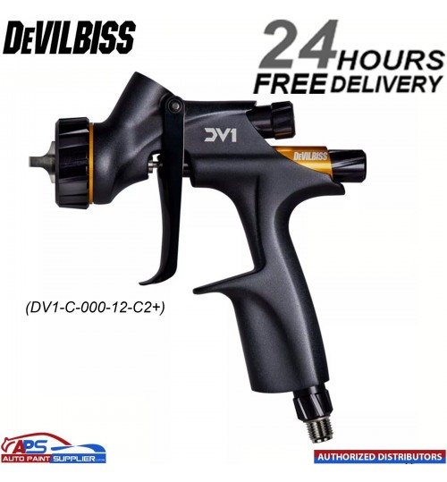 DeVilbiss DV1 (DV1-C-000-12-C2+) Non-Digital HVLP Clearcoat 1.2mm Spray Gun