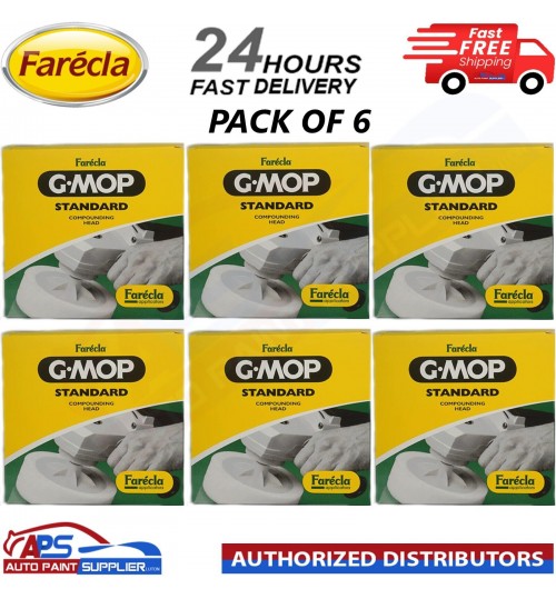6x Farecla 6" G Mop Standard Compounding 14mm Foam 150mm - FAST DELIVERY