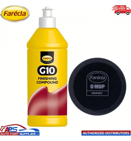 Farecla G10 Finishing Compound 500ml Liquid & Free GMF601 Black Polishing Head