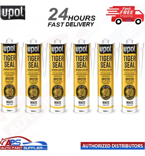 6x U-POL TIG/NB TIGER SEAL WHITE Sealant and Adhesive 310ML-FAST DELIVERY