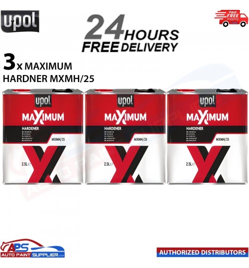 3x U-POL MAXIMUM HARDENER 2.5 LITRE MXMH/25 WITH - FAST DELIVERY