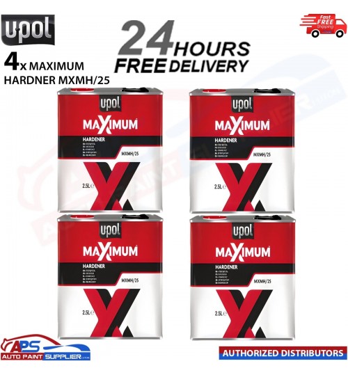 4x U-POL MAXIMUM HARDENER 2.5 LITRE MXMH/25 WITH - FAST DELIVERY