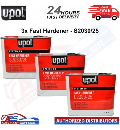 3 x UPOL S2030 FAST 2K UNIVERSAL HARDENER 2.5L - FAST DELIVERY