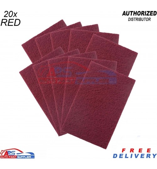 20x Scotch Abrasive Finishing Pads – Red