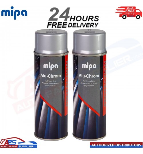2x MIPA ALU-CHROME Spray 400ml Corrosion and Heat Protection Aerosol
