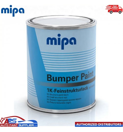 MIPA 1K Black Bumper Paint 1L Textured Coating Fast Drying Easy Application
