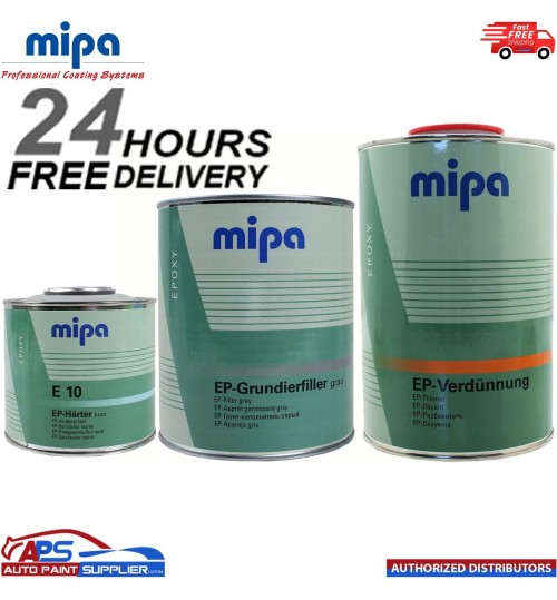 MIPA EP EPOXY PRIMER Grundierfiller 2K GREY 1L + EP HARDENER E10 + EP THINNER