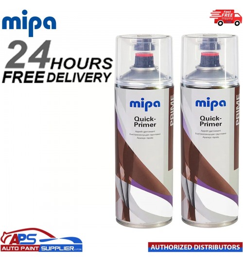 2x MIPA QUICK PRIMER AEROSOL 500ML WHITE - SPOT PRIMER