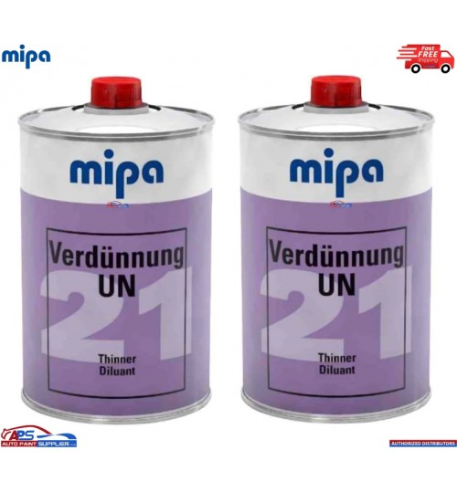 2x MIPA UN21 1K Universal Thinner 1L -Premium Quality for DIY & Professional Use