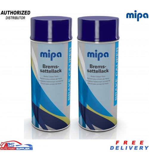 2x MIPA Brake Caliper Paint Blue 400ml Aerosol – Heat Resistant Coating Spray