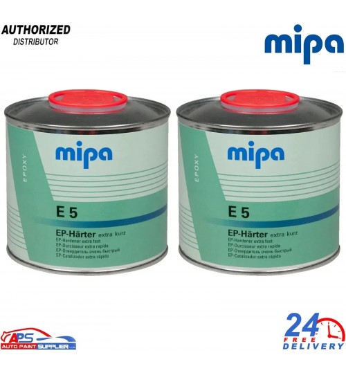 2x Mipa EP E5 Extra Fast Hardener – 500ml for Epoxy Coatings