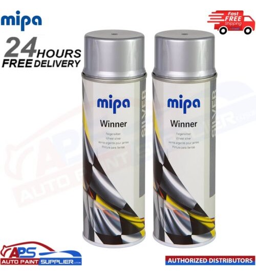 2x MIPA Winner Felgensilber Silver Rim Paint in Spraycan - 400ML