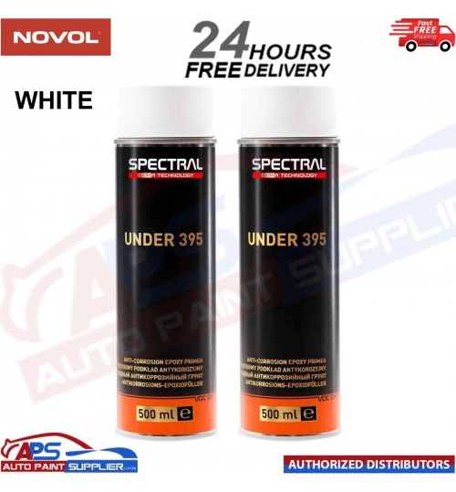 2x NOVOL SPECTRAL UNDER 395 EPOXY PRIMER AEROSOL 500ML - WHITE