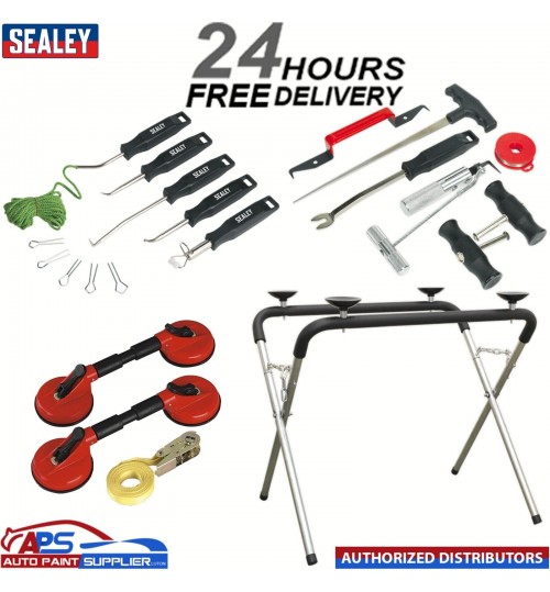 Sealey WK4 Folding Windscreen Stand - Portable Windshield Holder for Garage/Work