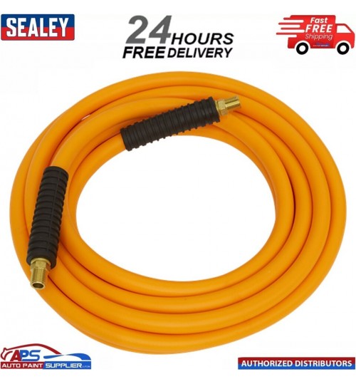 Sealey AHHC15 Air Hose 15mtr x Ø8mm Hybrid High Visibility with 1/4"BSP Unions