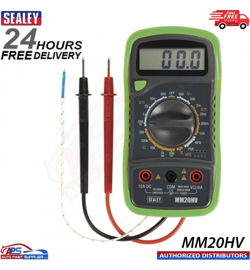 Sealey MM20HV 8-Function Hi-Vis Digital Multimeter with Thermocouple