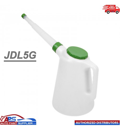 Sealey Oil Container with Green Lid & Flexible Spout 5L Fluid Measuring Jug