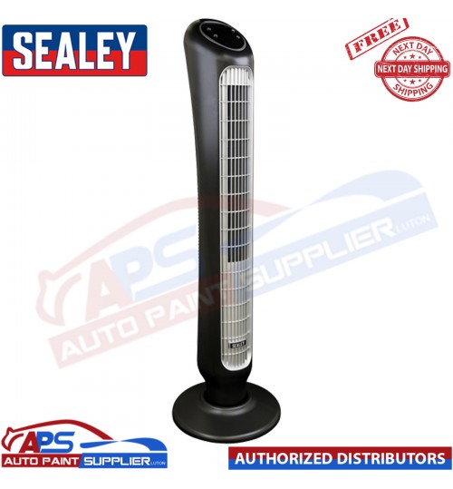 Sealey STF43Q 43" Quiet High Performance Oscillating Tower Fan Cooling Ai